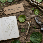 quand tailler kiwi outils et rameaux sur table