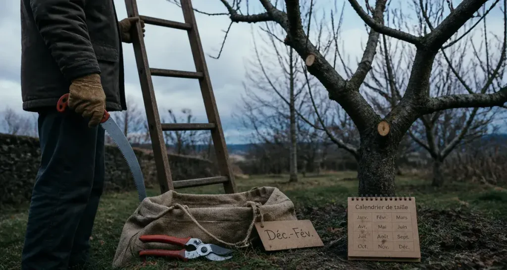 Quand tailler les arbres fruitiers : pommier taillé en début d’hiver, bourrelets cicatriciels