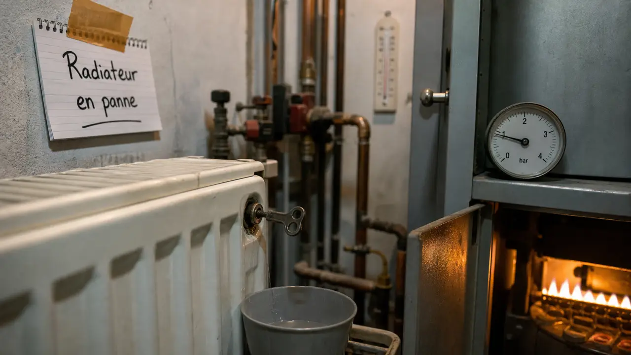 Chaudière tourne mais radiateur ne chauffe pas : vérifier pression et purge, circulation de l’eau de chauffage
