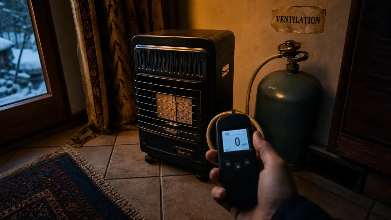 Chauffage gaz bouteille intérieur : danger lié à la mauvaise aération et au CO