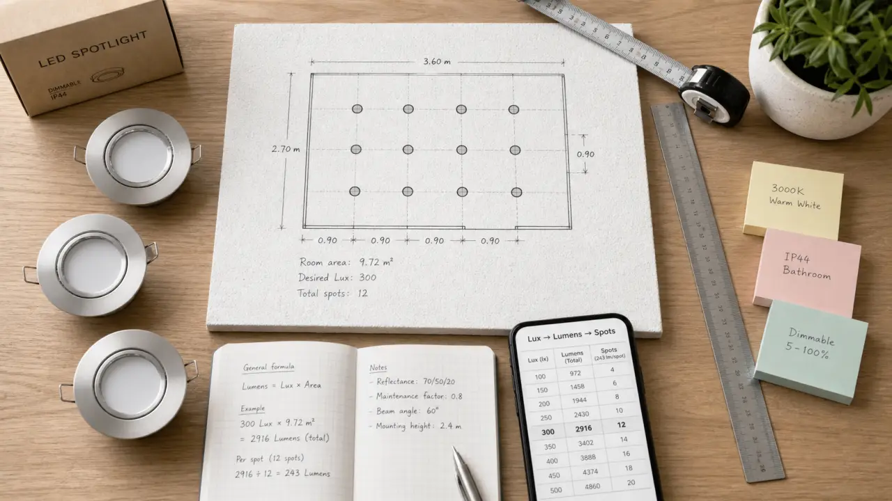 Combien de spot par m2 ? Calcul des spots au plafond par pièce