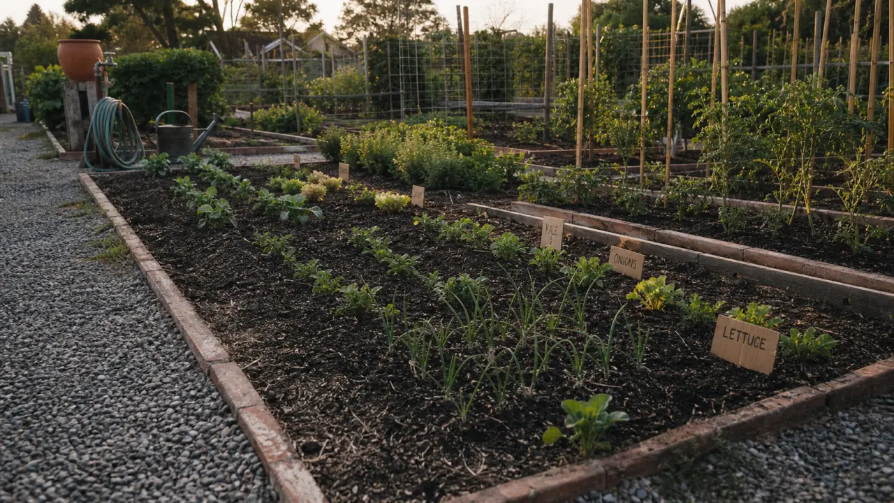 Comment organiser son potager : plan simple et rangs bien espacés, soleil du matin