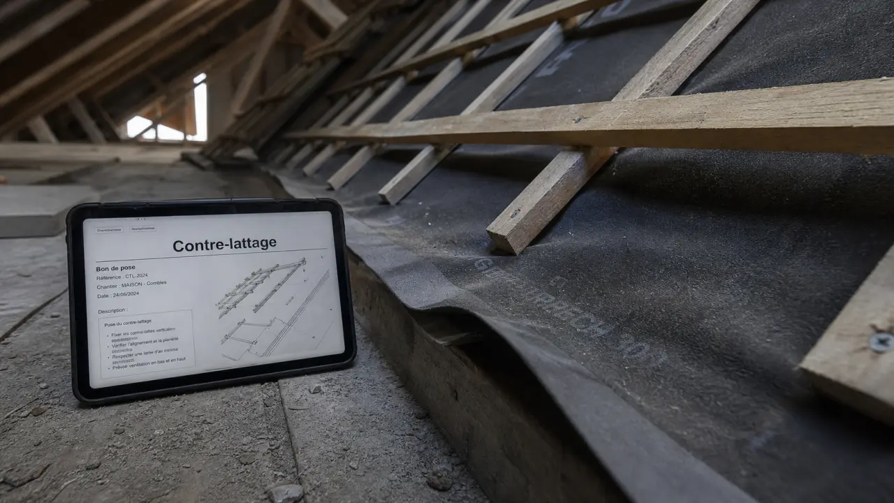 Contre lattage toiture : lame d’air contre la condensation et moisissures