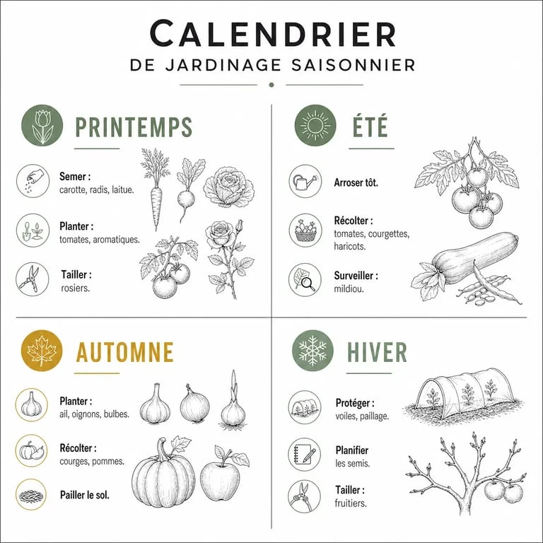 Calendrier des plantations au jardin : que planter en ce moment selon la saison