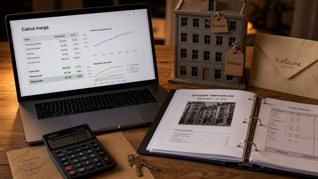 Formation marchand de bien : CPF, programme, calcul marge et notaire