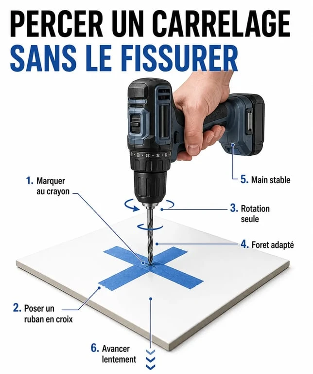 Comment percer un carrelage sans le casser : étapes de préparation et perçage