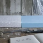 Polystyrène expansé ou extrudé : panneaux PSE et XPS sur chantier, mur humide