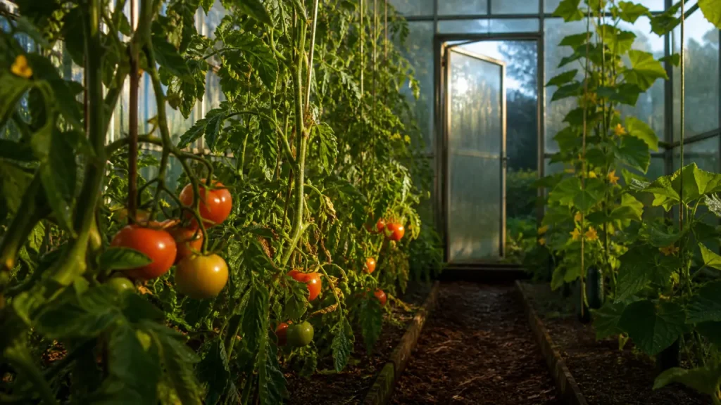 Récolter dès mars sans étouffer les plants : le bon équilibre d’un potager sous serre