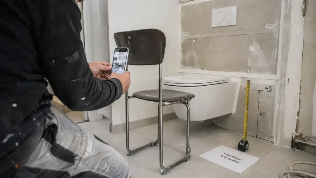 WC suspendu : 40 cm est un repère, pas une hauteur universelle