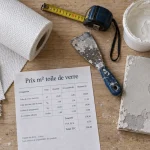 Prix m2 toile de verre : toile et préparation du mur