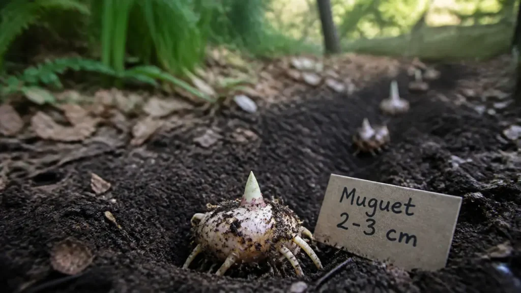 Planter le muguet à l’ombre fraîche, en automne et à 2 à 3 cm