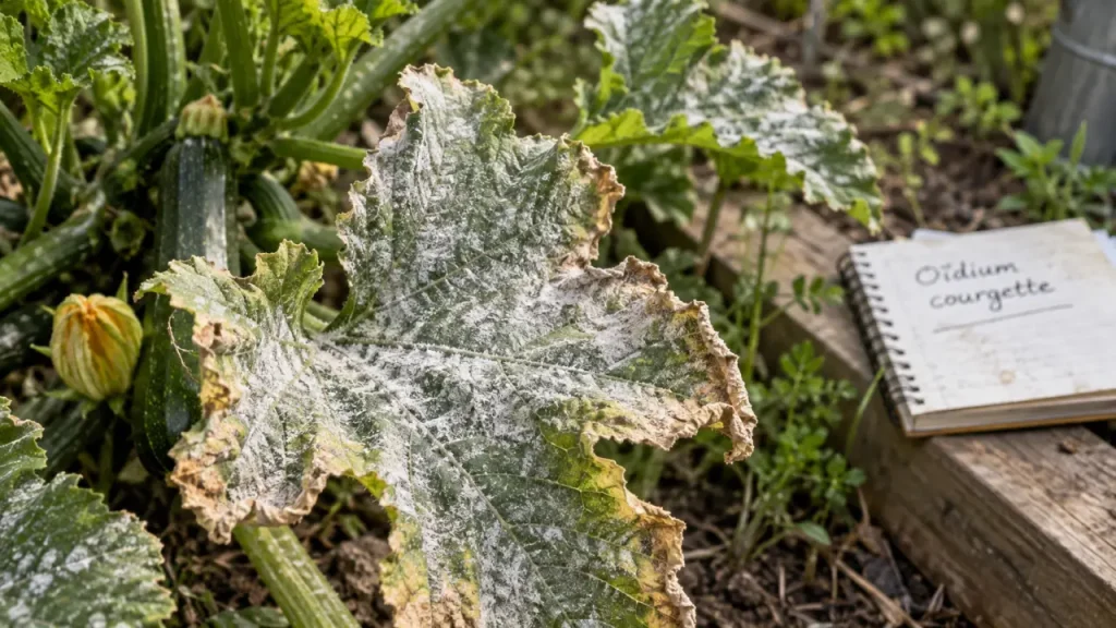 Oïdium sur courgette : agir vite sans sacrifier le feuillage