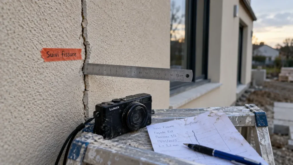 Fissure sur une maison neuve : quand s’inquiéter et quoi faire avant de reboucher