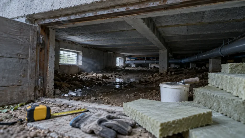 Isoler un vide sanitaire sans piéger l’humidité : accès, matériaux et budget