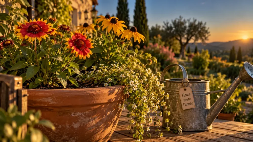 Une plante qui fleurit toute l’année ? Exposition, relais et entretien pour un balcon fleuri